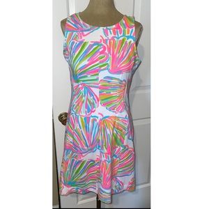 Lilly Pulitzer Small Colorful Neon White Terrycloth Sea Shell Dress